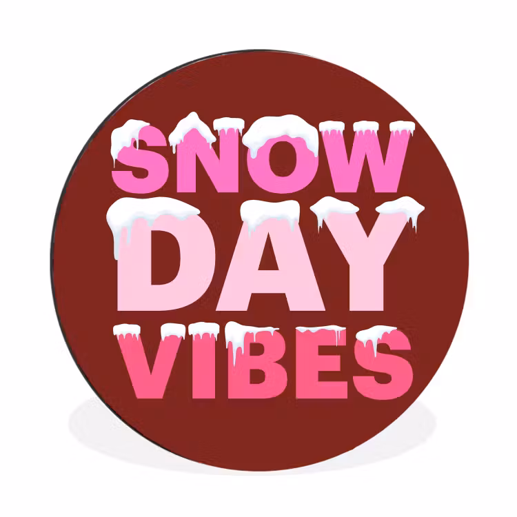 Kerst - Tekst - Sneeuw - Rood - Roze — 1