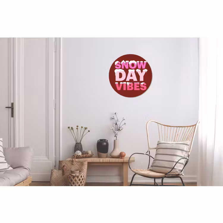 Kerst - Tekst - Sneeuw - Rood - Roze — 2