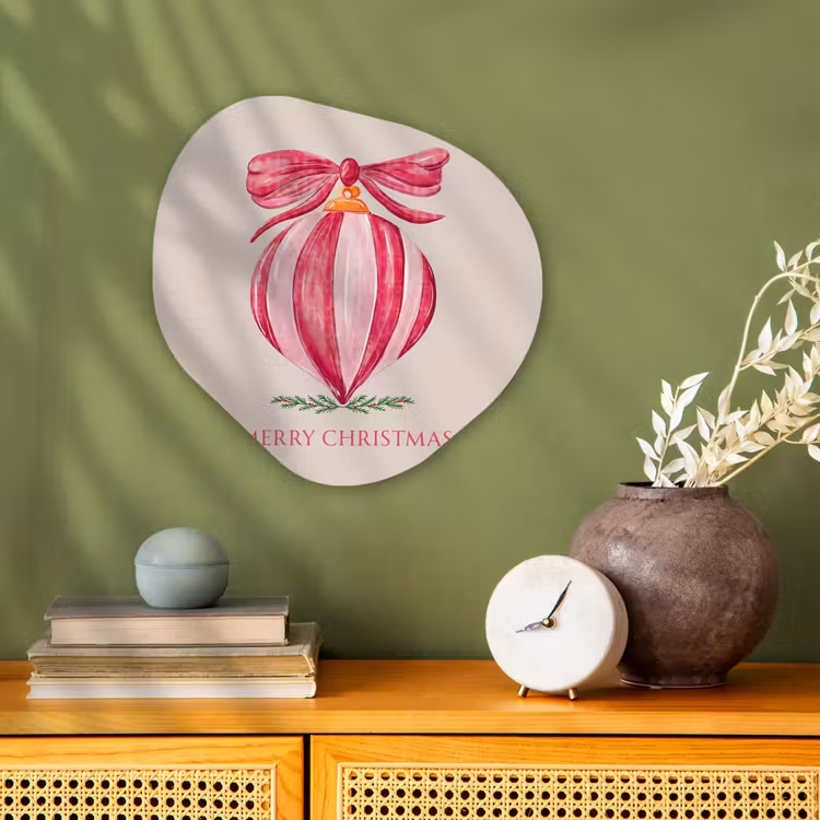 Organisch schilderij - Forex - Kerst - Kerstbal - Tekst — 2