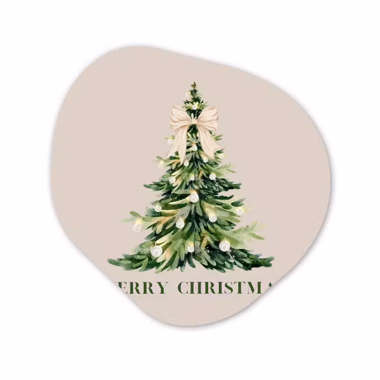 Organisch schilderij - Forex - Kerst - Kerstboom - Tekst — 1