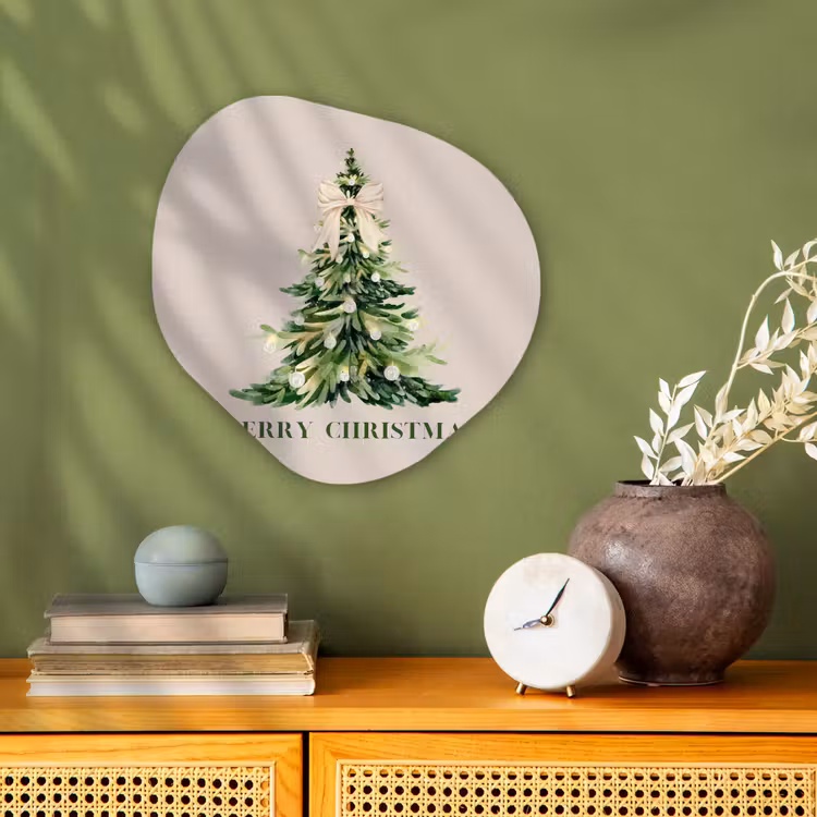 Organisch schilderij - Forex - Kerst - Kerstboom - Tekst — 2