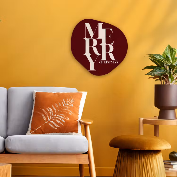 Organisch schilderij - Forex - Merry - Tekst - Donker - Rood — 3