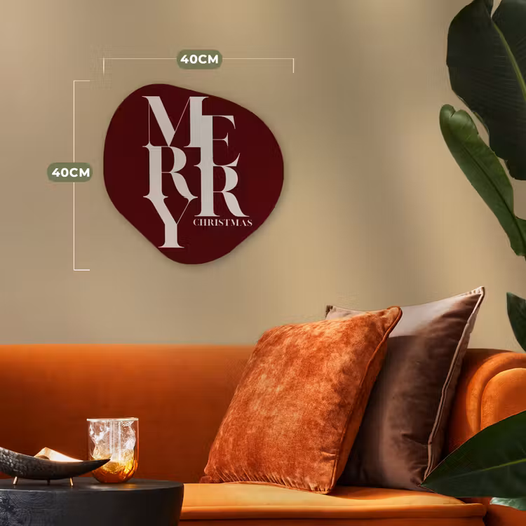 Organisch schilderij - Forex - Merry - Tekst - Donker - Rood — 4