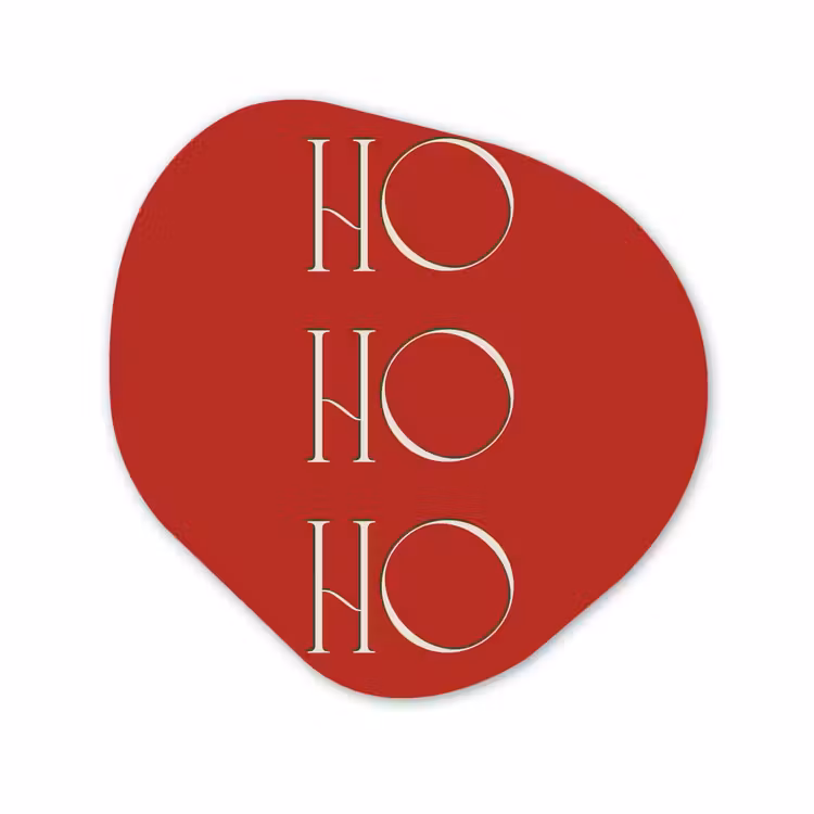 Organisch schilderij - Forex - Tekst - Kerst - Modern - Rood — 1