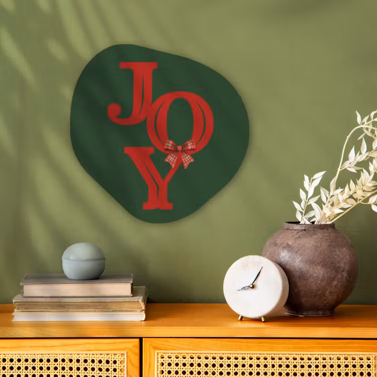 Organisch schilderij - Forex - Tekst - Kerst - Rood — 2