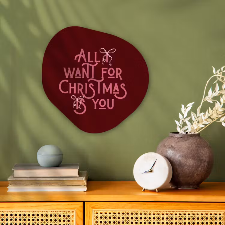 Organisch schilderij - Forex - Tekst - Kerst - Rood - Roze — 2