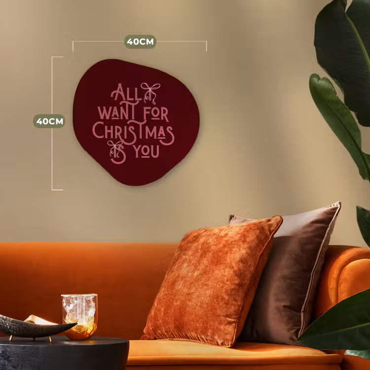 Organisch schilderij - Forex - Tekst - Kerst - Rood - Roze — 4