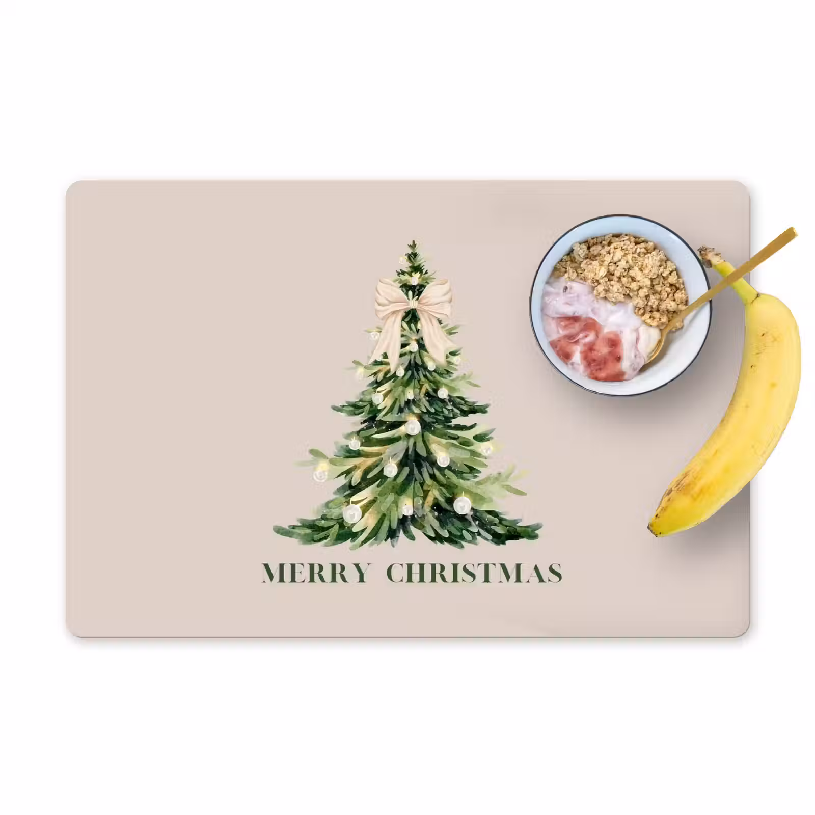 Placemat - 6 stuks - Kerst - Kerstboom - Tekst — 1