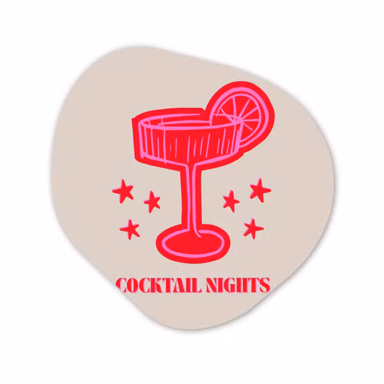 Organisch schilderij - Forex - Cocktail - Kerst - Beige - Roze — 1