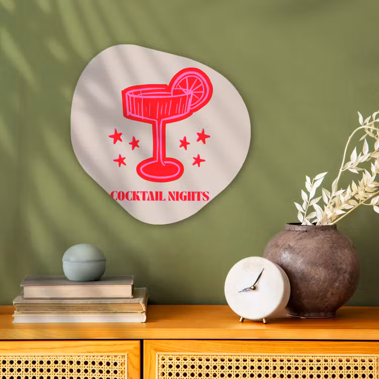 Organisch schilderij - Forex - Cocktail - Kerst - Beige - Roze — 2