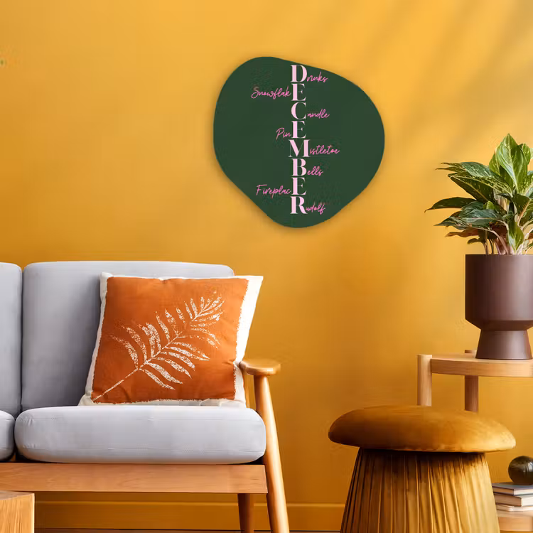 Organisch schilderij - Forex - December - Tekst - Kerst - Groen — 3