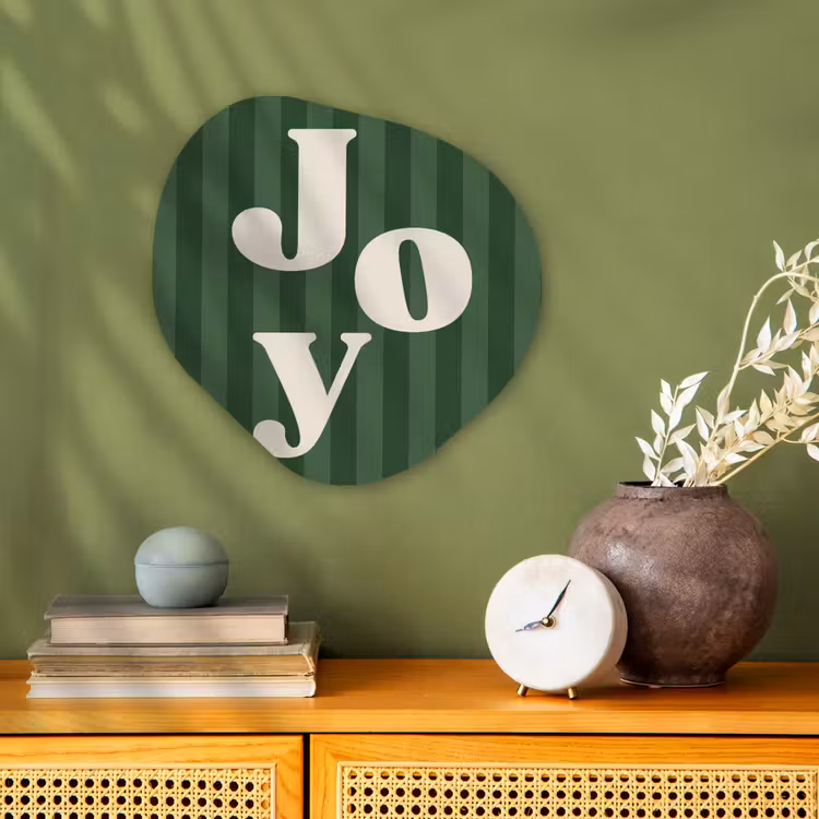 Organisch schilderij - Forex - Joy - Kerst - Tekst - Groen — 2