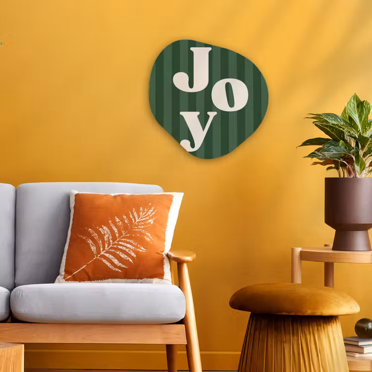 Organisch schilderij - Forex - Joy - Kerst - Tekst - Groen — 3
