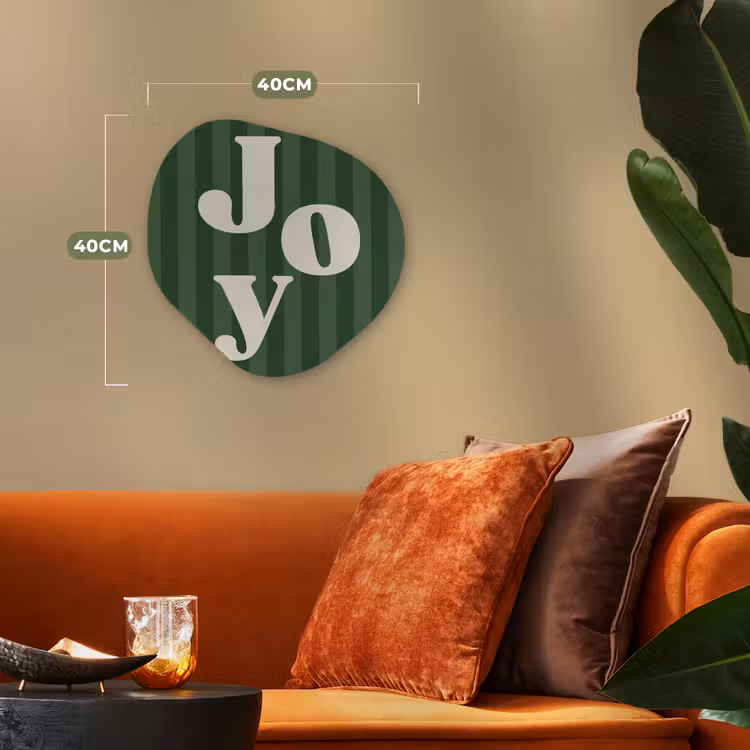 Organisch schilderij - Forex - Joy - Kerst - Tekst - Groen — 4