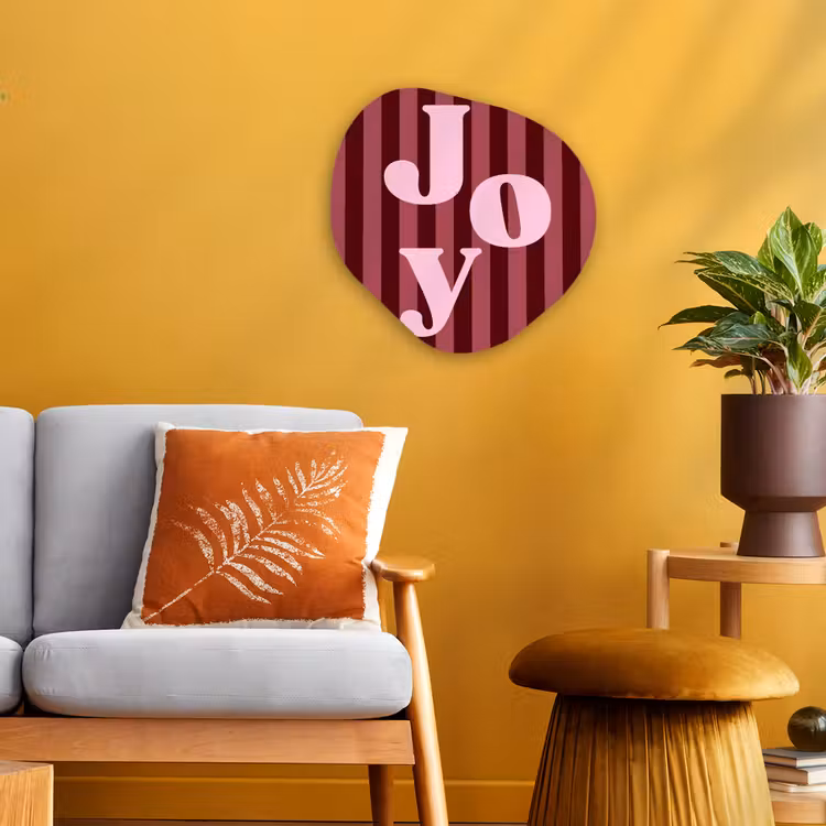 Organisch schilderij - Forex - Joy - Kerst - Tekst - Roze — 3