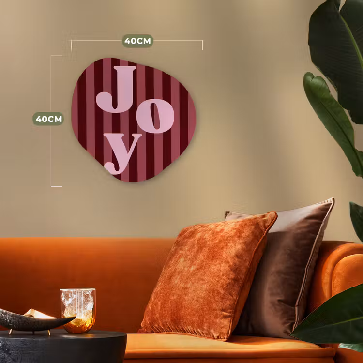 Organisch schilderij - Forex - Joy - Kerst - Tekst - Roze — 4