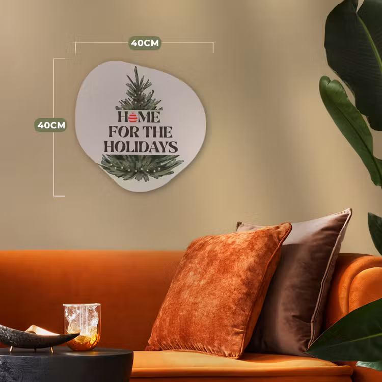Organisch schilderij - Forex - Kerst - Tekst - Kerstboom - Beige — 4