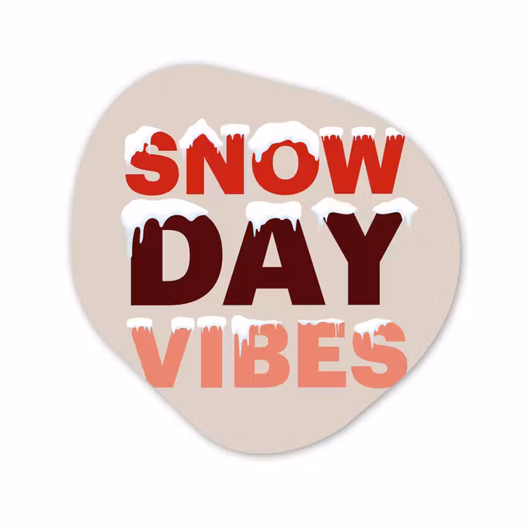 Organisch schilderij - Forex - Sneeuw - Kerst - Tekst - Rood — 1