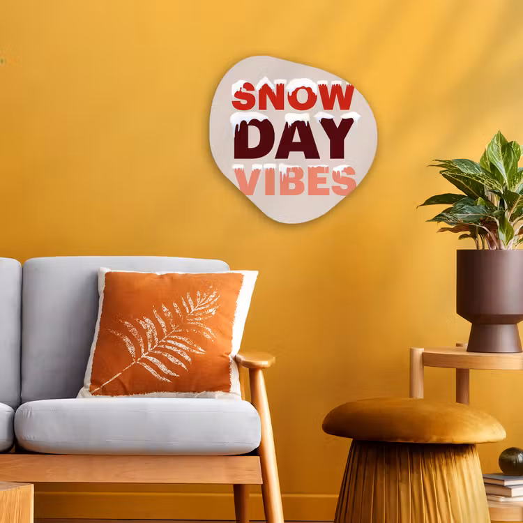 Organisch schilderij - Forex - Sneeuw - Kerst - Tekst - Rood — 3