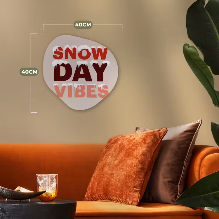 Organisch schilderij - Forex - Sneeuw - Kerst - Tekst - Rood — 4