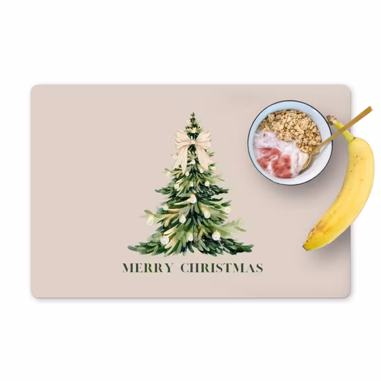 Placemat - 6 stuks - Kerst - Kerstboom - Tekst — 1