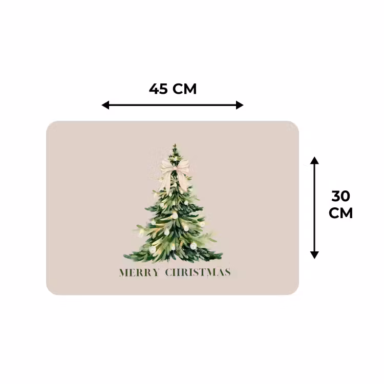 Placemat - 6 stuks - Kerst - Kerstboom - Tekst — 3