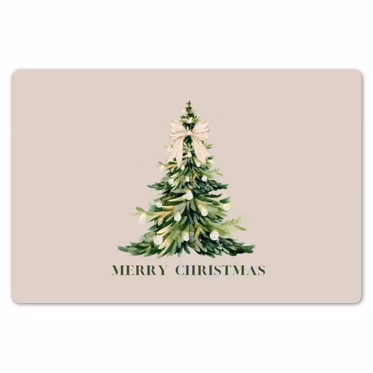 Placemat - 6 stuks - Kerst - Kerstboom - Tekst — 7