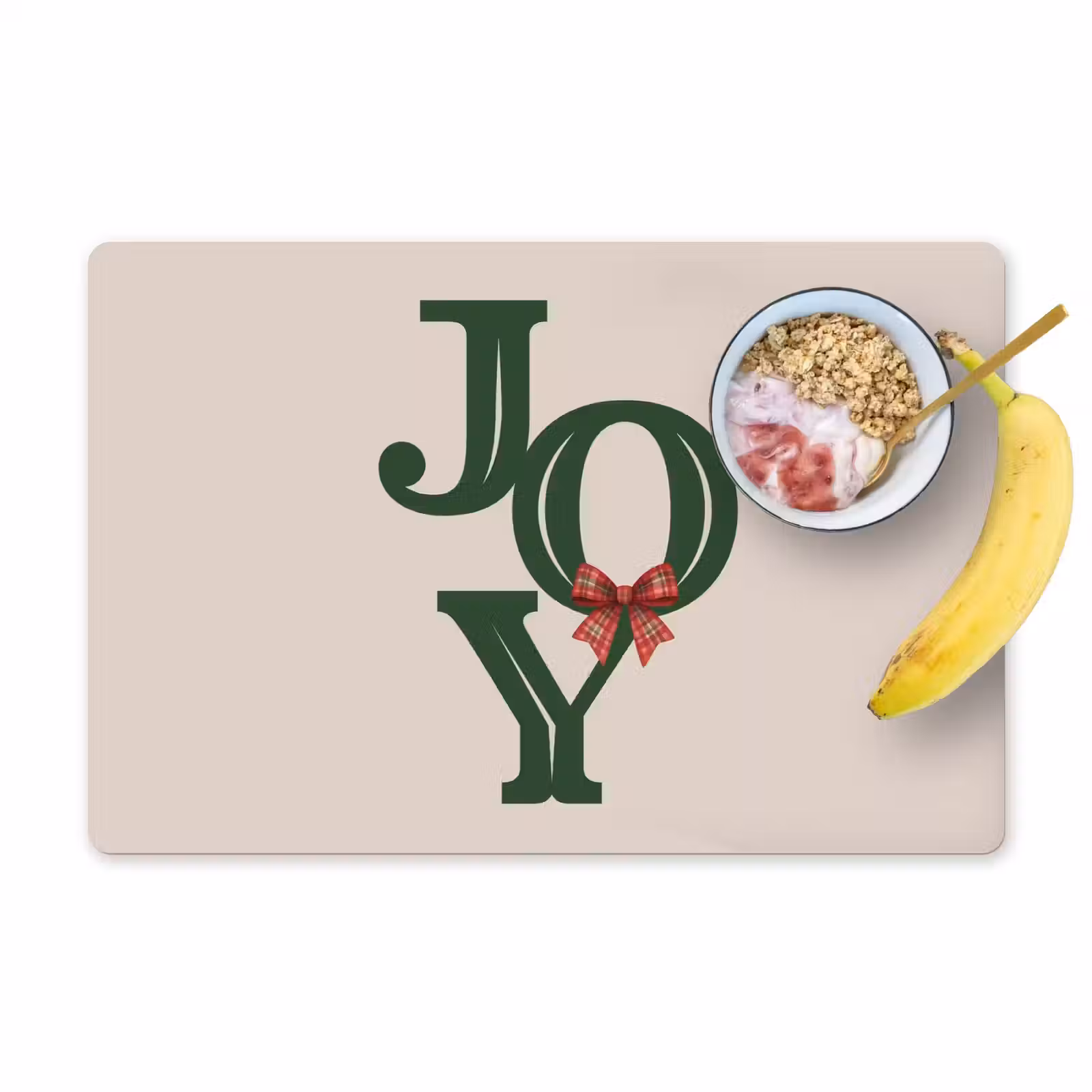 Placemat - 6 stuks - Tekst - Kerst - Groen — 1