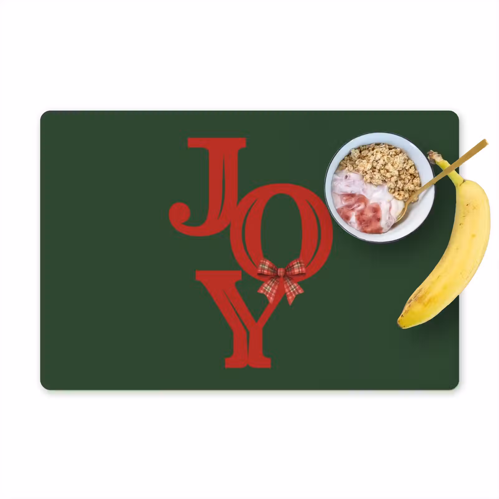 Placemat - 6 stuks - Tekst - Kerst - Rood — 1