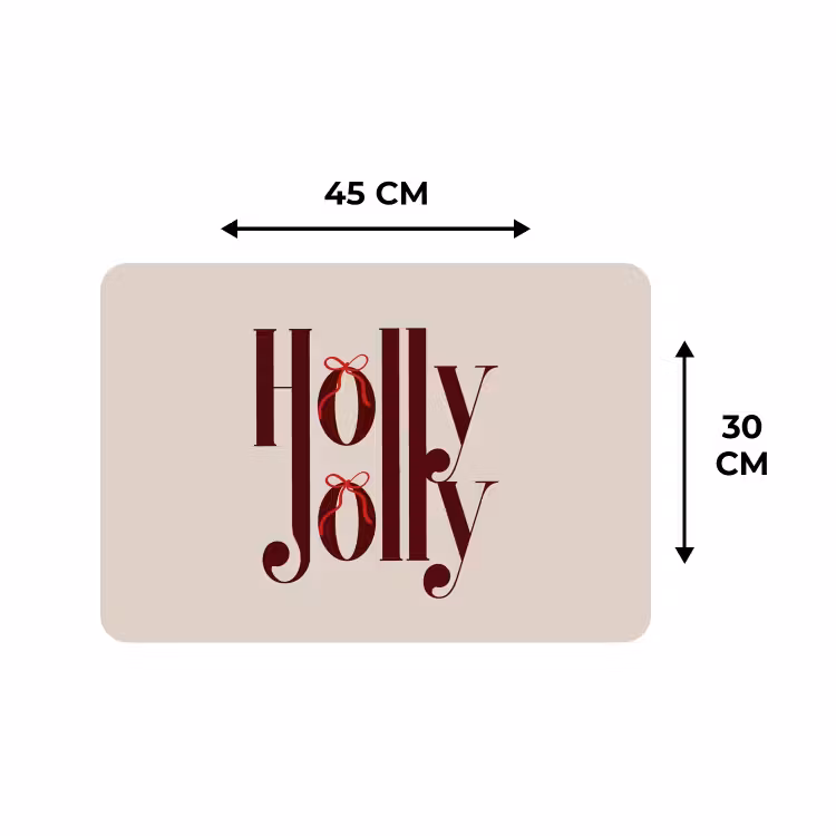 Placemat - 6 stuks - Tekst - Kerst - Bruin — 3