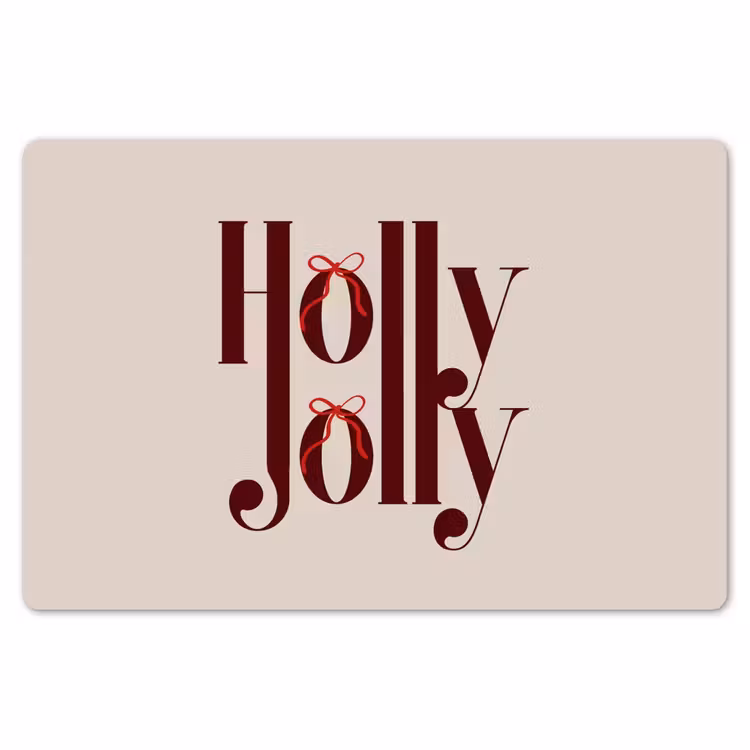 Placemat - 6 stuks - Tekst - Kerst - Bruin — 7