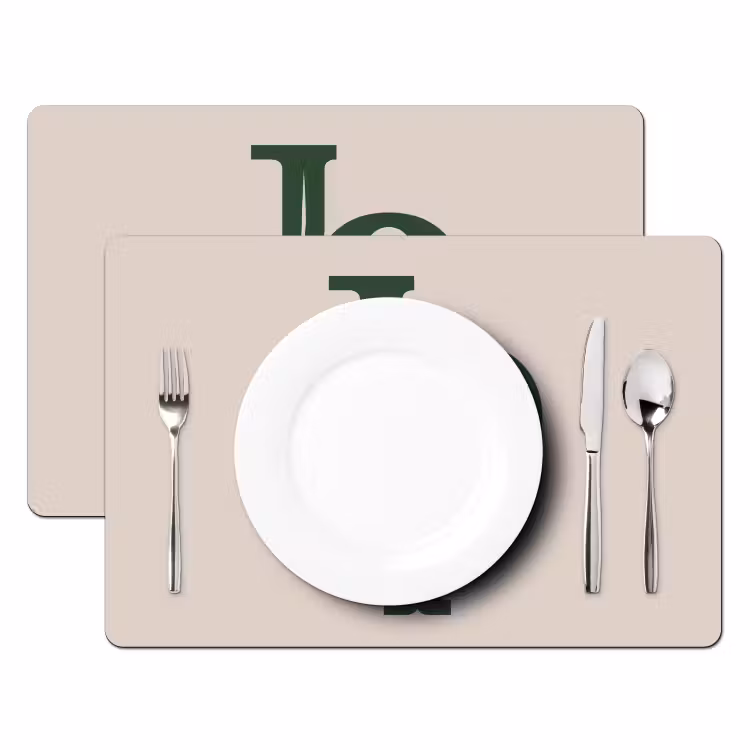 Placemat - 6 stuks - Tekst - Kerst - Groen — 2