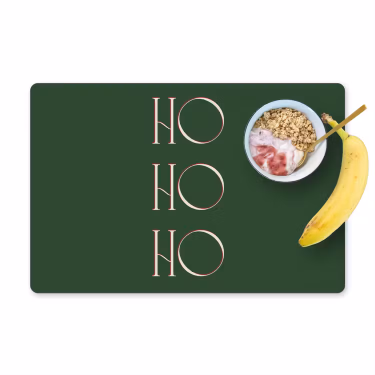 Placemat - 6 stuks - Tekst - Kerst - Modern - Groen — 1