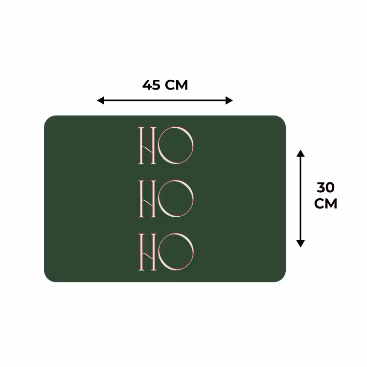 Placemat - 6 stuks - Tekst - Kerst - Modern - Groen — 3