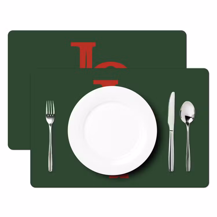 Placemat - 6 stuks - Tekst - Kerst - Rood — 2