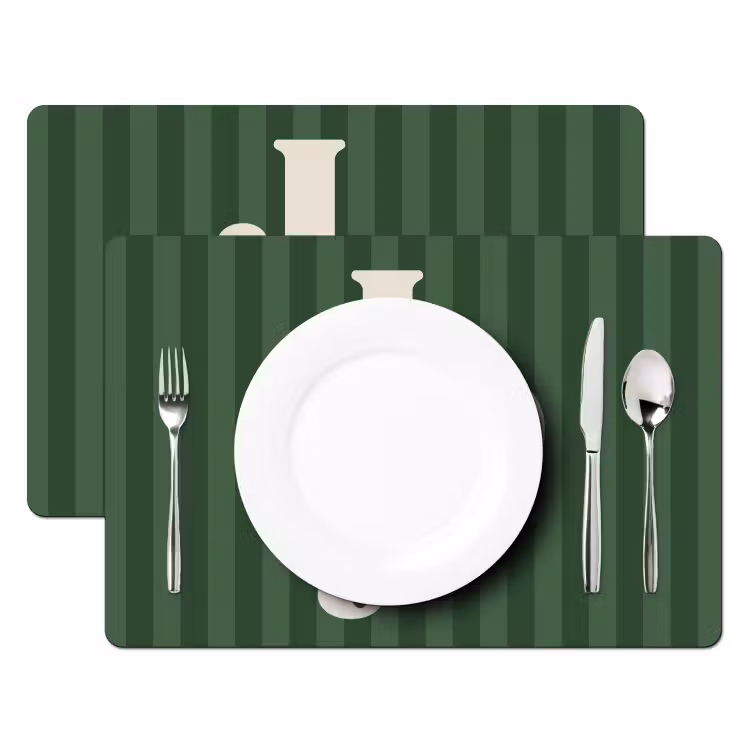 Placemat - 6 stuks - Joy - Kerst - Tekst - Groen — 2