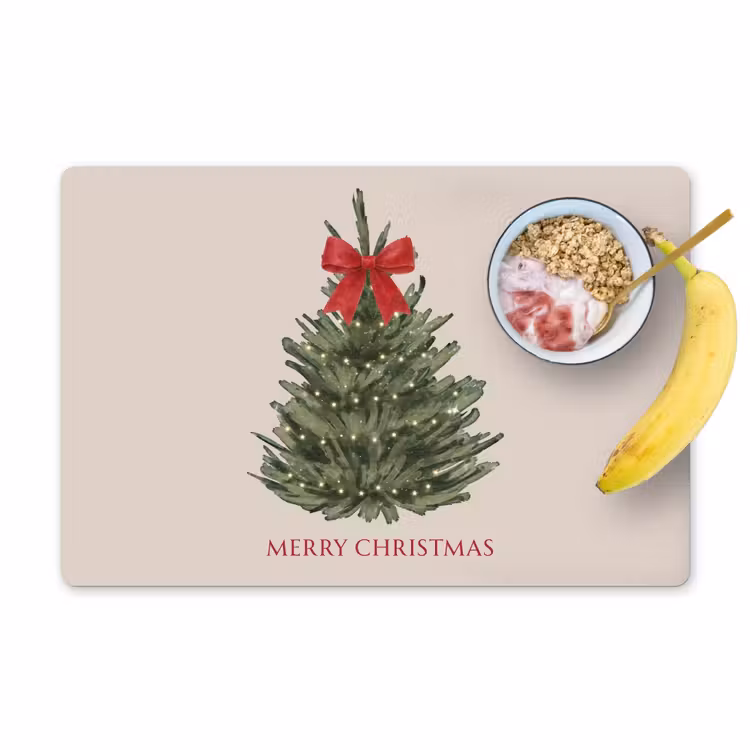 Placemat - 6 stuks - Tekst - Kerst - Kerstboom — 1