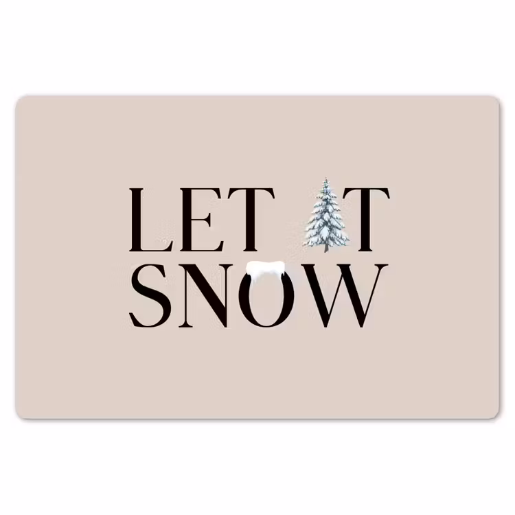 Placemat - 6 stuks - Tekst - Kerst - Sneeuw — 7