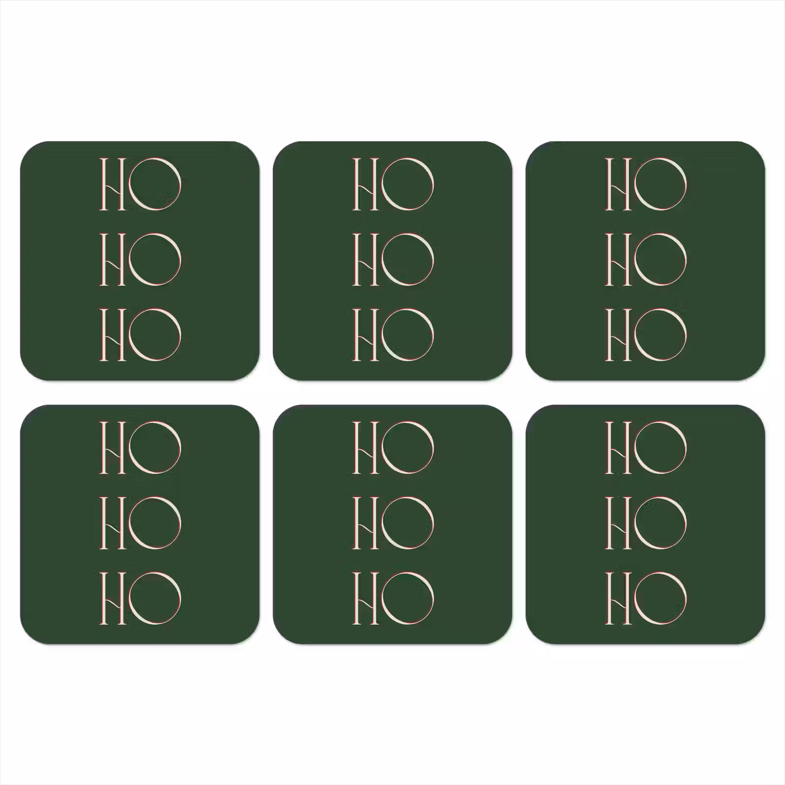 Onderzetter - Tekst - Kerst - Modern - Groen — 1