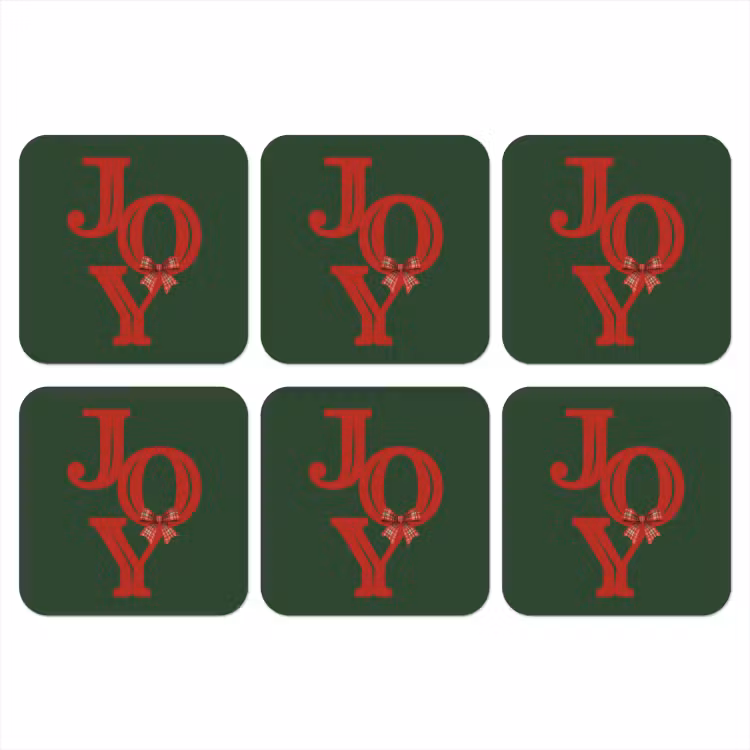 Onderzetter​ - Tekst - Kerst - Rood