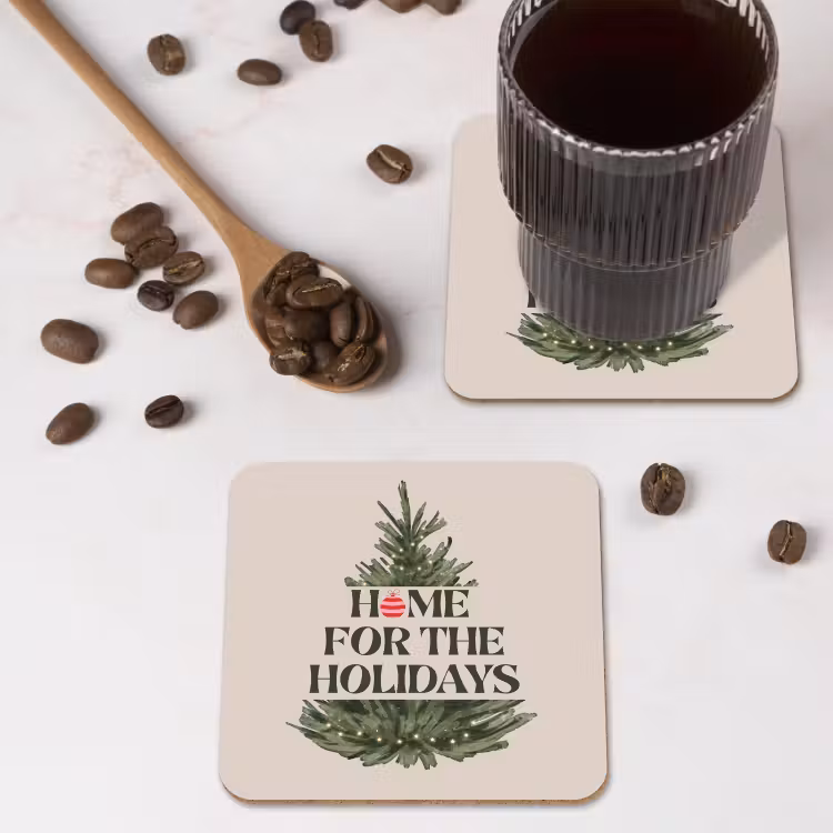 Onderzetter​ - Kerst - Tekst - Kerstboom - Beige — 4