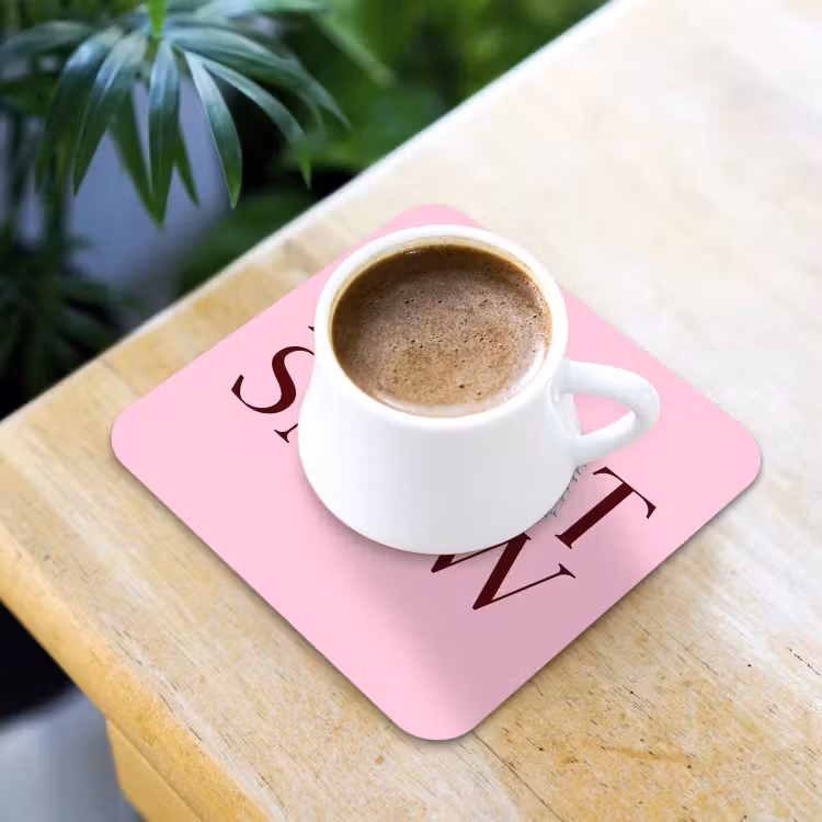 Onderzetter - Kerst - Tekst - Sneeuw - Roze — 3