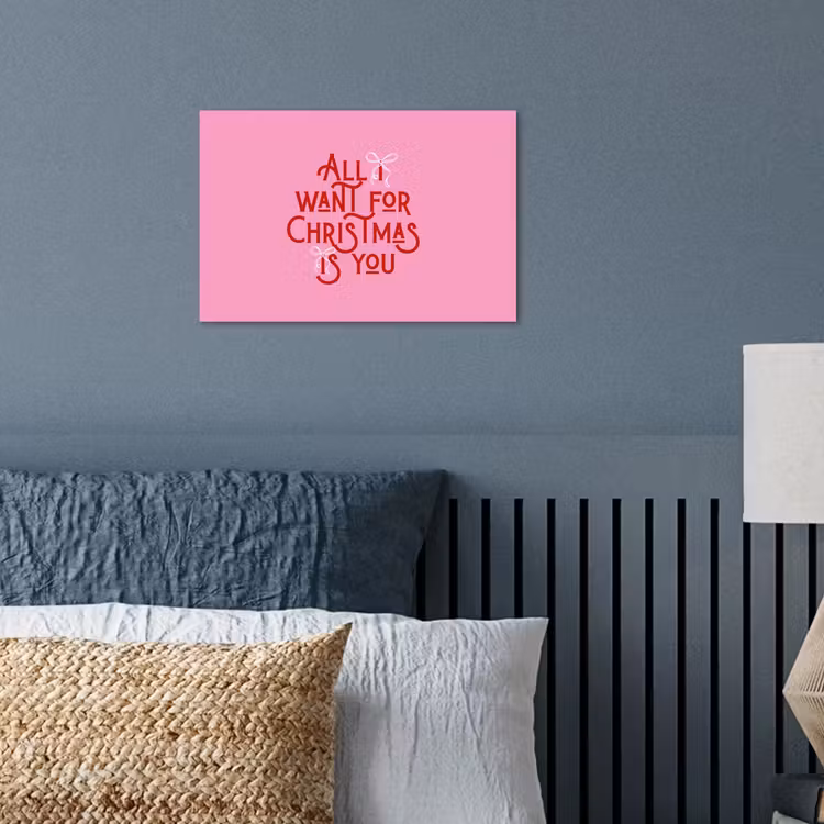 Poster - Tekst - Kerst - Roze - Rood — 3