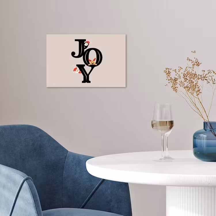 Poster - Joy - Animatie - Zwart - Kerst — 4