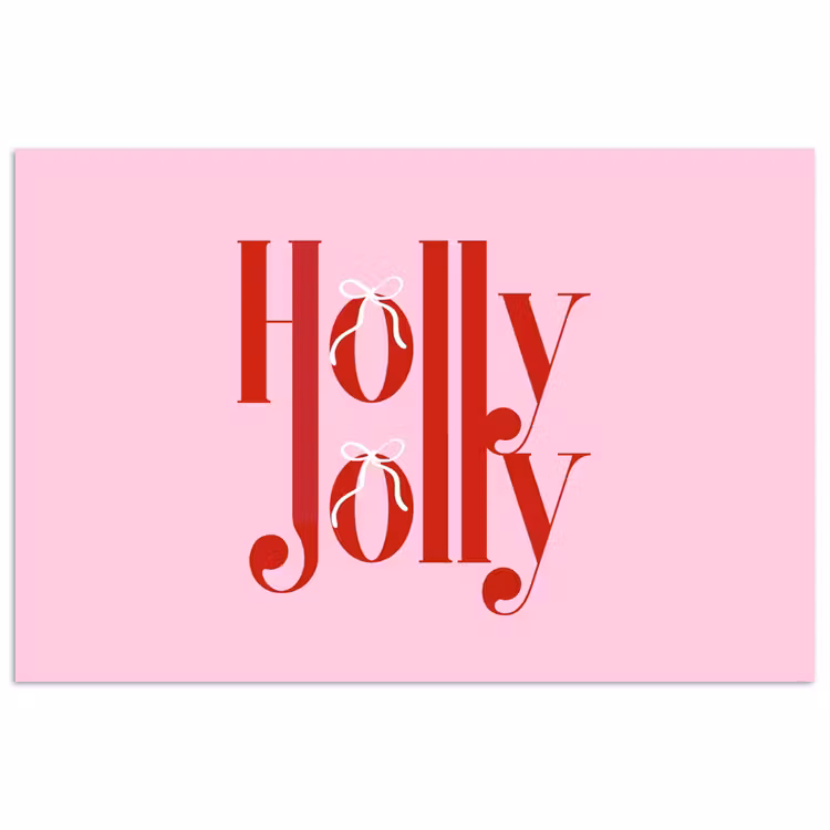 Poster - Kerst - Tekst - Rood - Roze