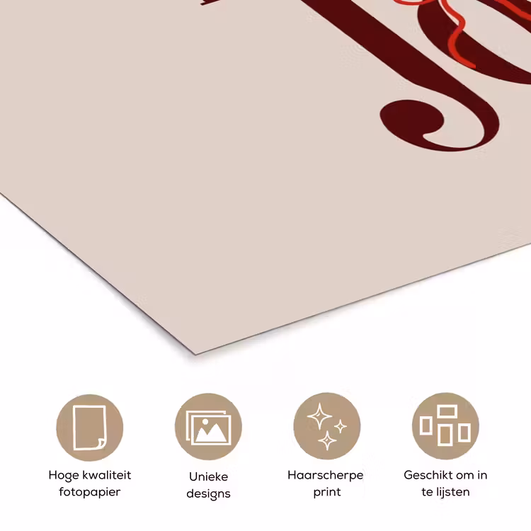 Poster - Tekst - Kerst - Bruin — 5