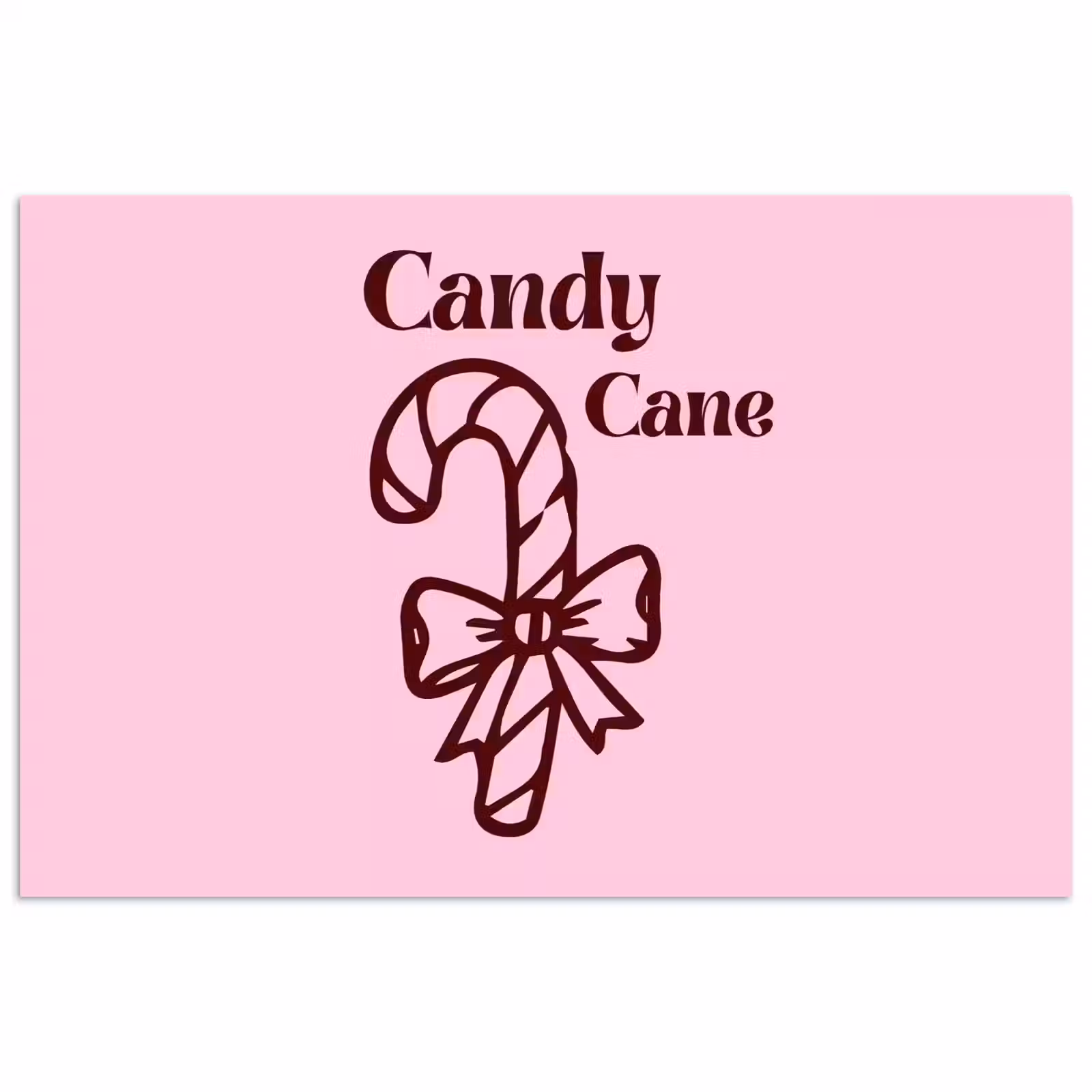 Poster - Kerst - Snoep - Tekst - Bruin - Roze — 1
