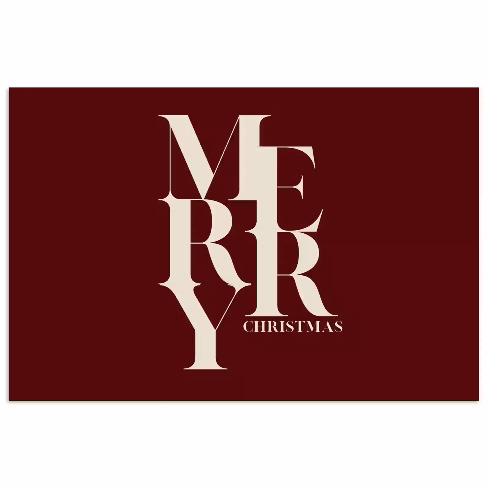 Poster - Merry - Tekst - Donker - Rood — 1