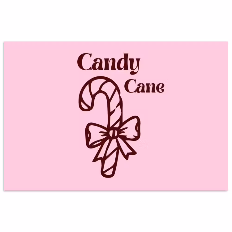 Poster - Kerst - Snoep - Tekst - Bruin - Roze — 1