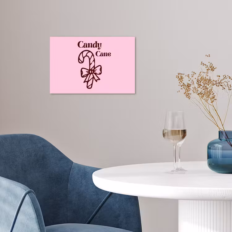 Poster - Kerst - Snoep - Tekst - Bruin - Roze — 4